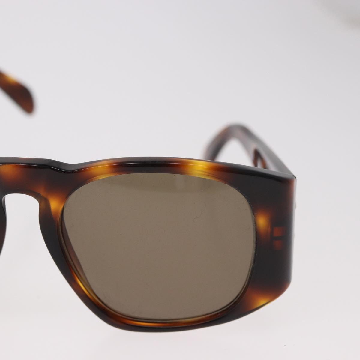 CHANEL COCO Mark Sunglasses Plastic Brown Gold CC Auth 185486