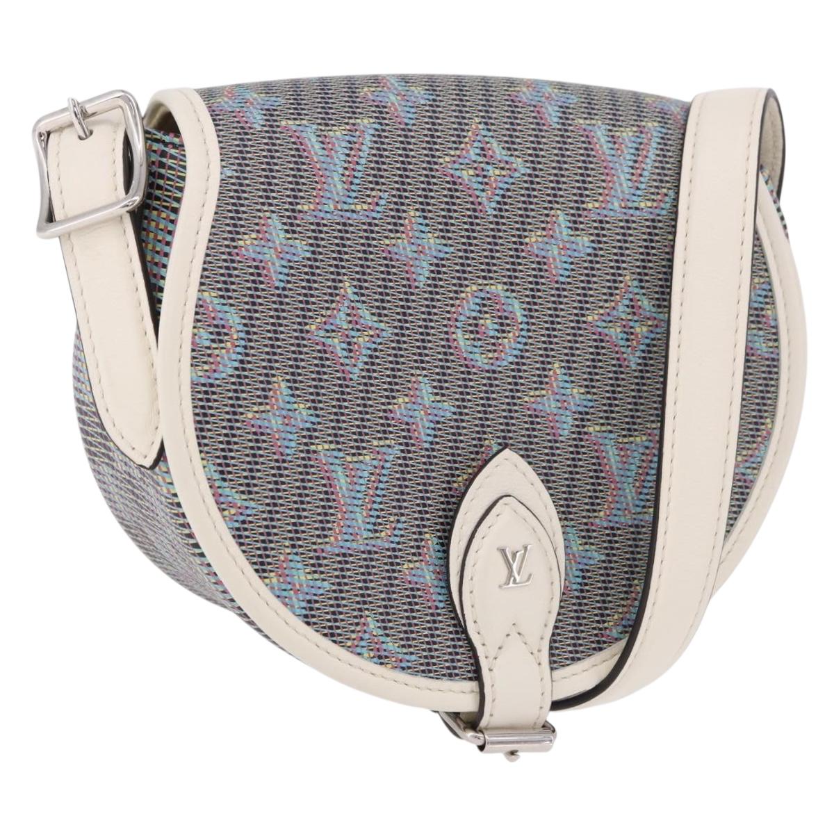 LOUIS VUITTON Monogram LV Pop Tumbutan Shoulder Bag Blue LV Auth 185489SAM