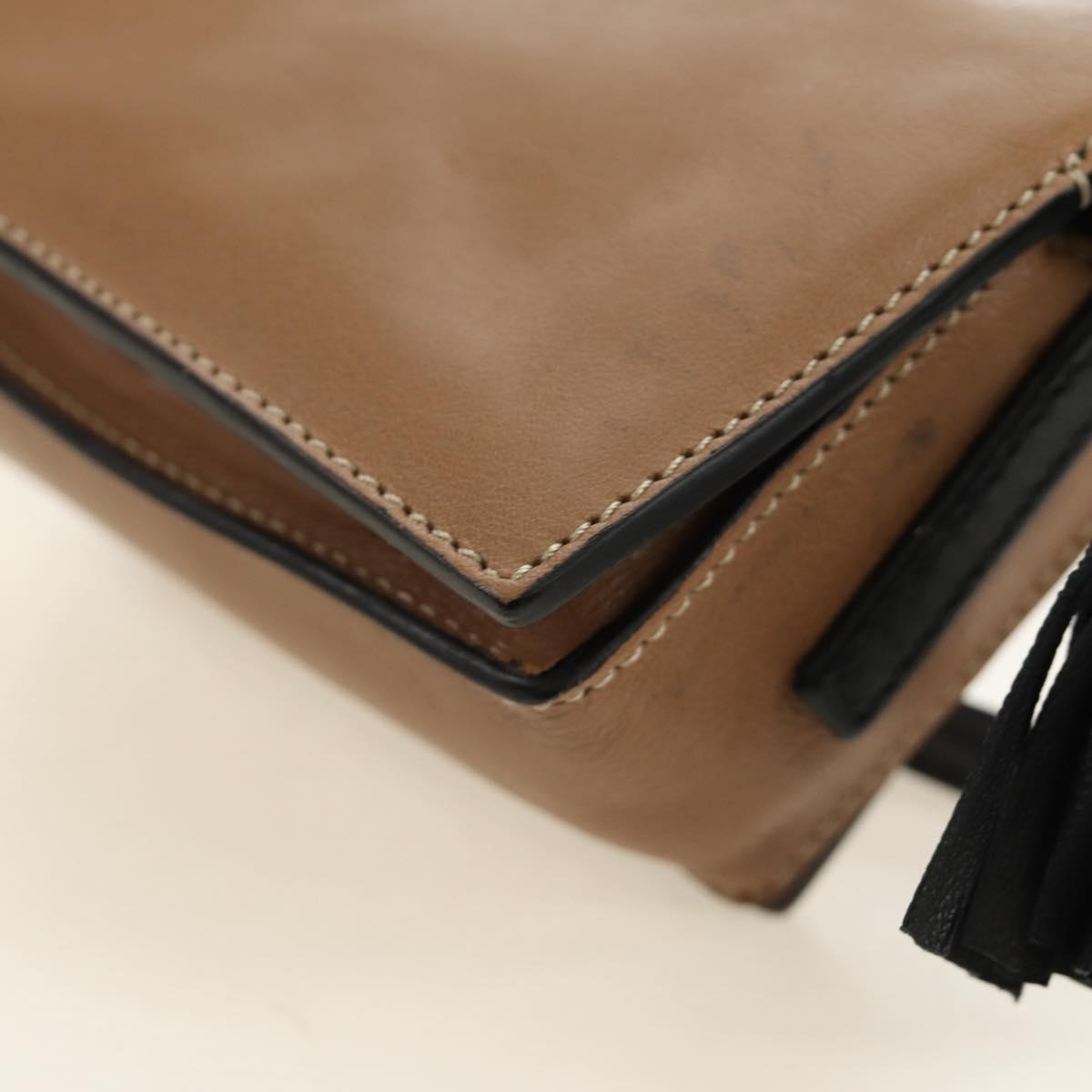 LOEWE Pouch Shoulder Bag Leather Brown Auth 185499V