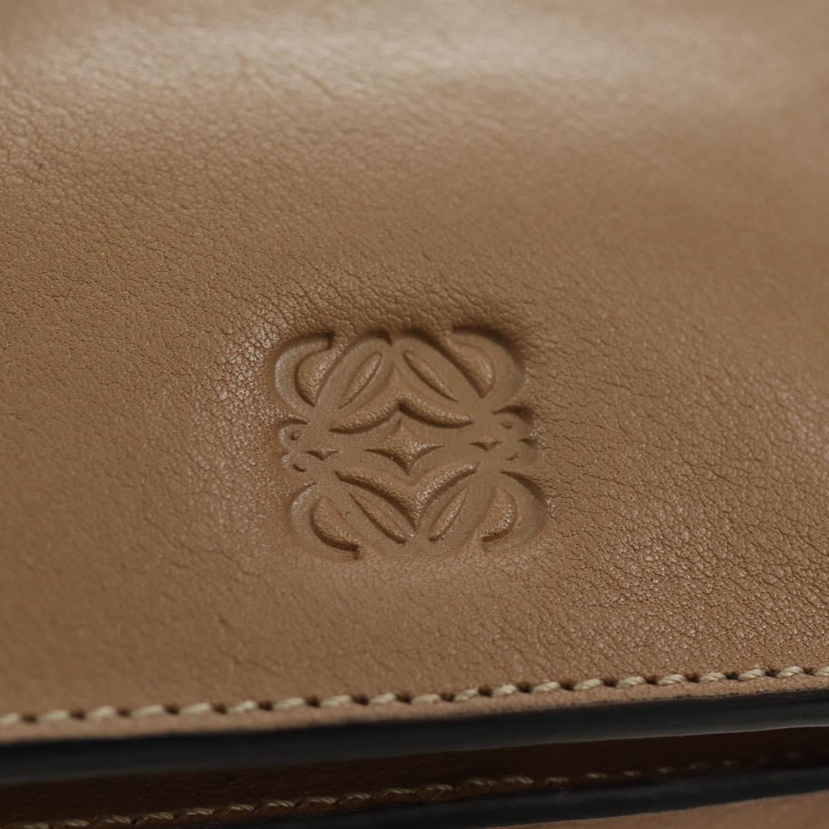 LOEWE Pouch Shoulder Bag Leather Brown Auth 185499V