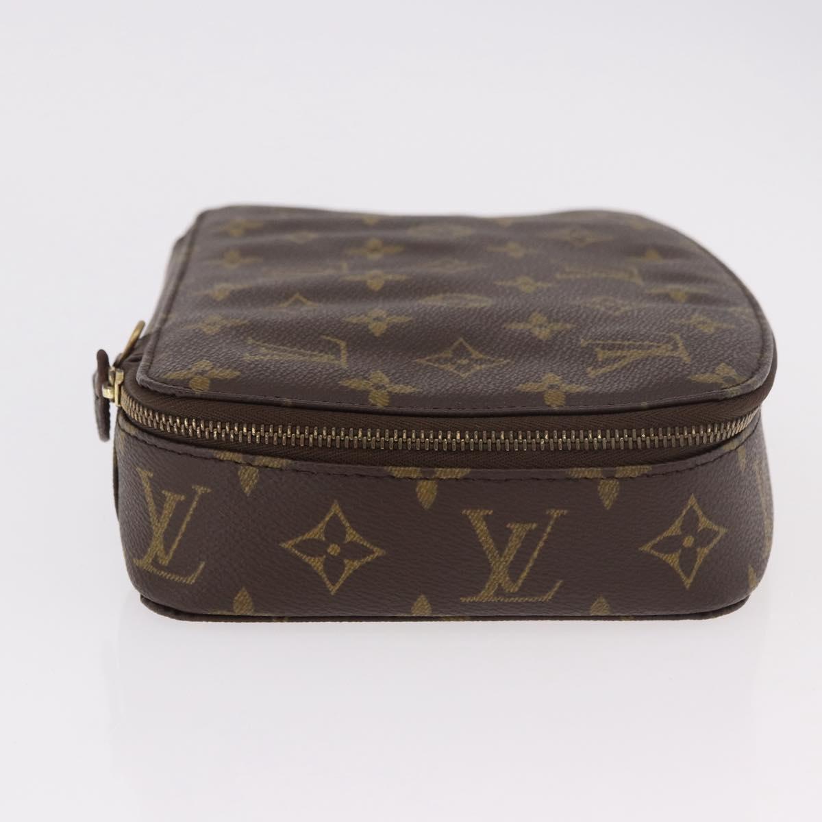 LOUIS VUITTON Monogram Pochette Monte Carlo Jewelry Box M47350 LV Auth 185514