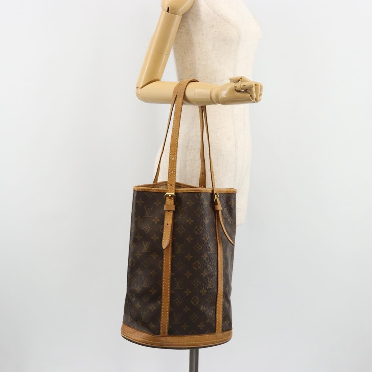 LOUIS VUITTON Monogram Bucket GM Shoulder Bag M42236 LV Auth 185527