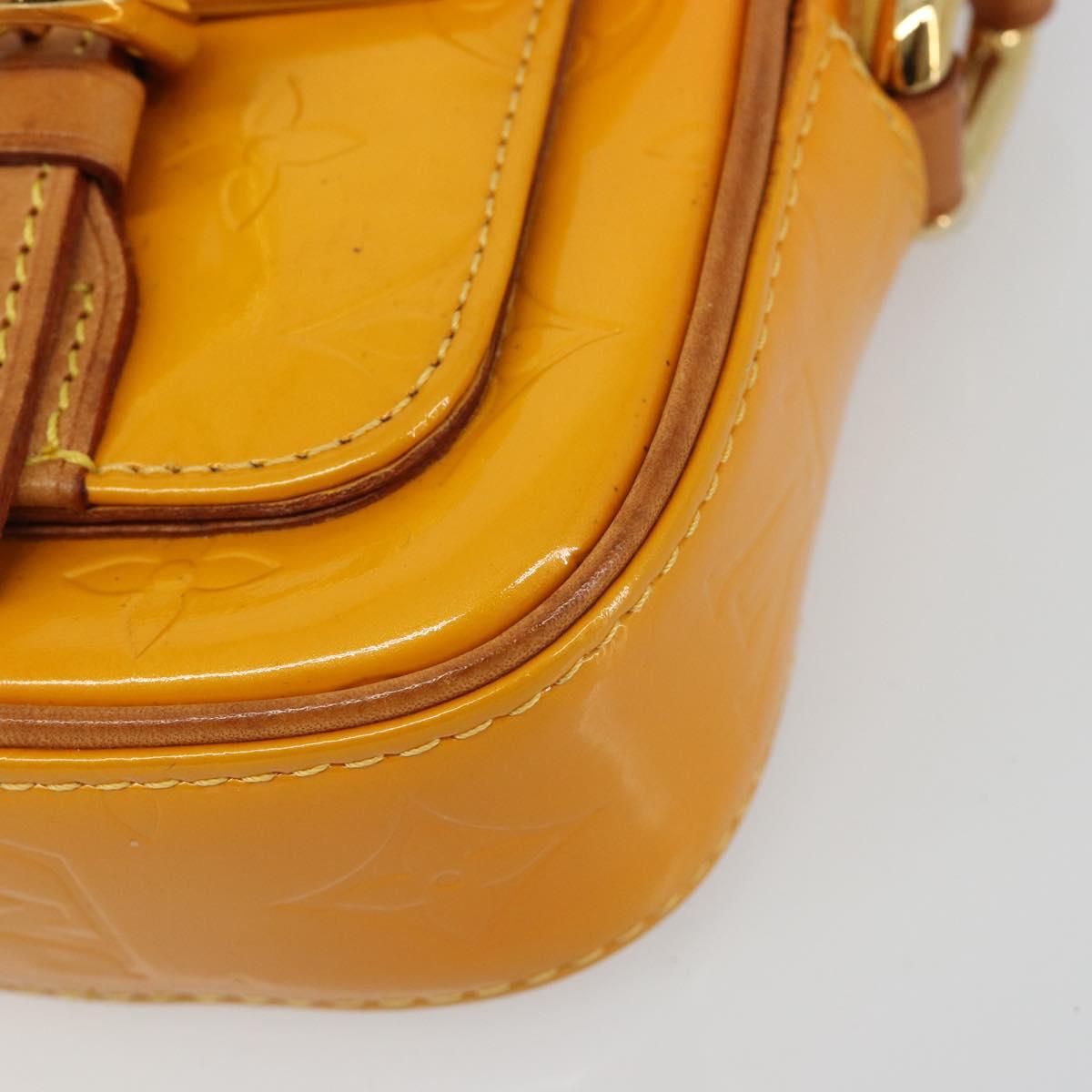 LOUIS VUITTON Monogram Vernis Christie PM Shoulder Bag Jaune M91110 Auth 185531