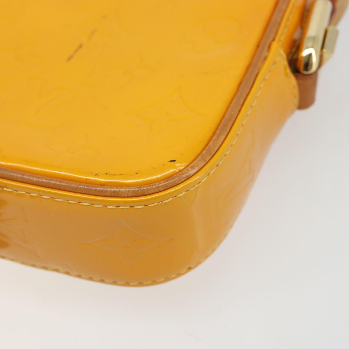 LOUIS VUITTON Monogram Vernis Christie PM Shoulder Bag Jaune M91110 Auth 185531