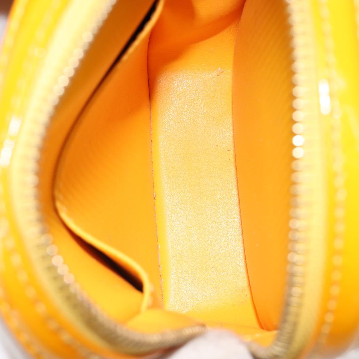 LOUIS VUITTON Monogram Vernis Christie PM Shoulder Bag Jaune M91110 Auth 185531