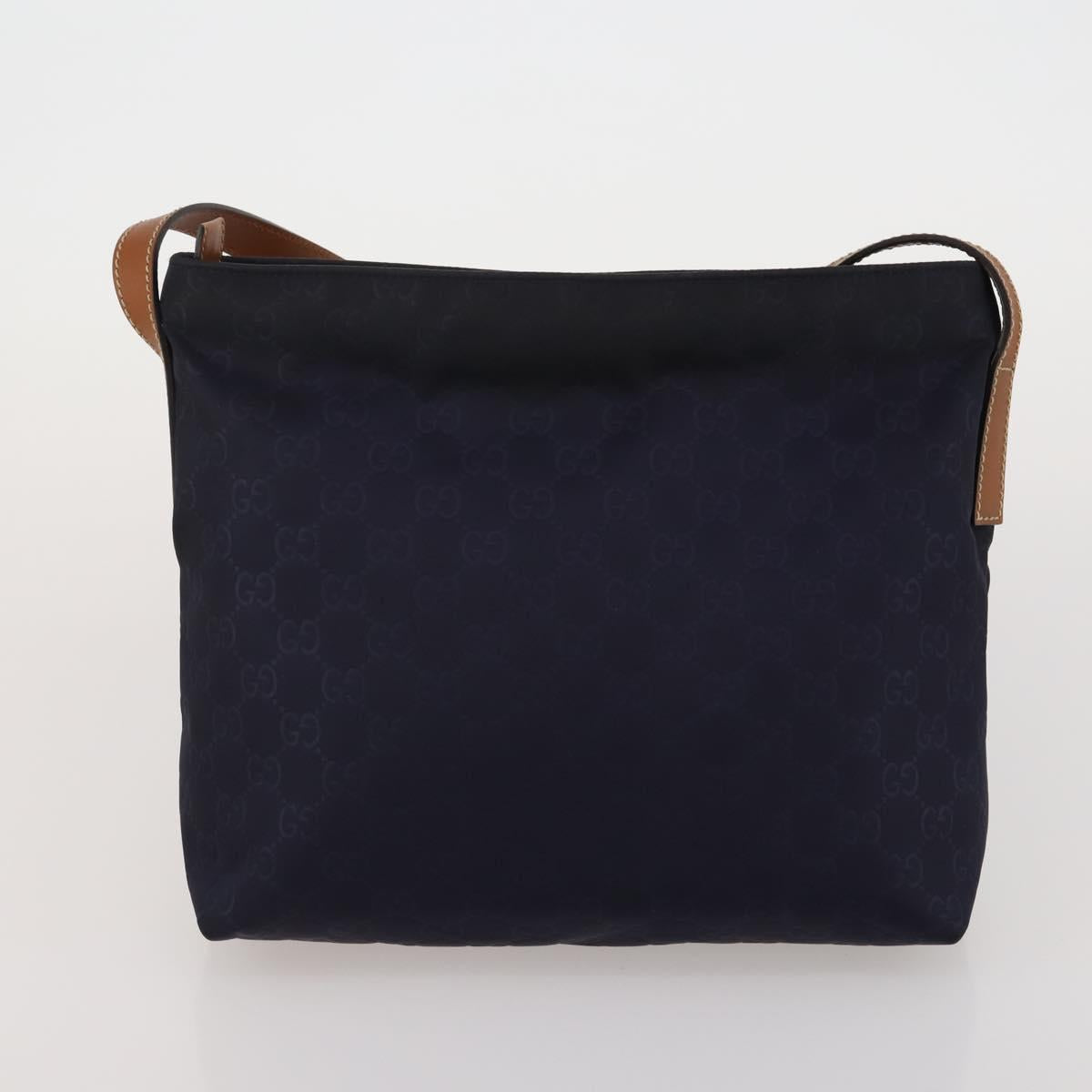 GUCCI GG Canvas Shoulder Bag 2 Set Beige Navy Auth 185541