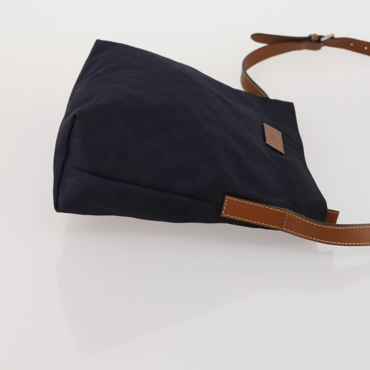 GUCCI GG Canvas Shoulder Bag 2 Set Beige Navy Auth 185541