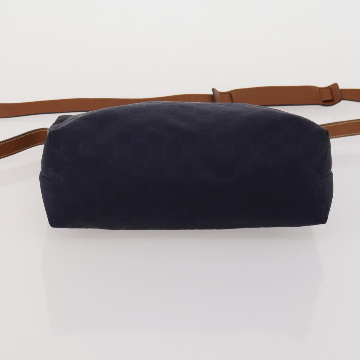 GUCCI GG Canvas Shoulder Bag 2 Set Beige Navy Auth 185541