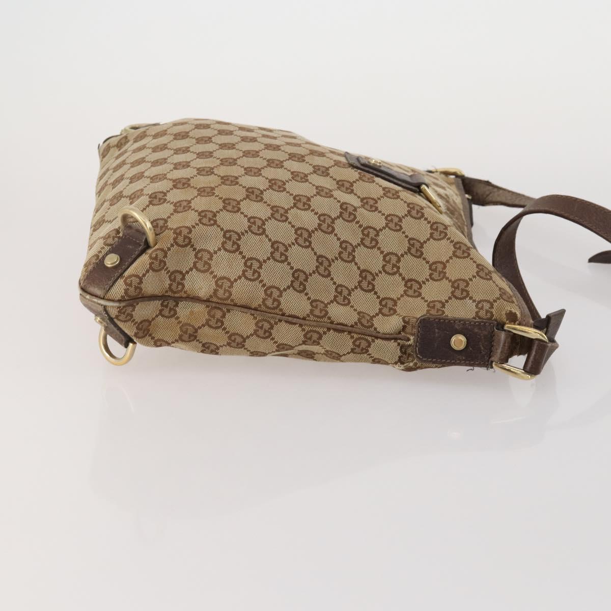 GUCCI GG Canvas Shoulder Bag 2 Set Beige Navy Auth 185541