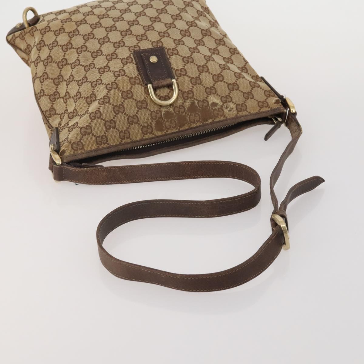 GUCCI GG Canvas Shoulder Bag 2 Set Beige Navy Auth 185541