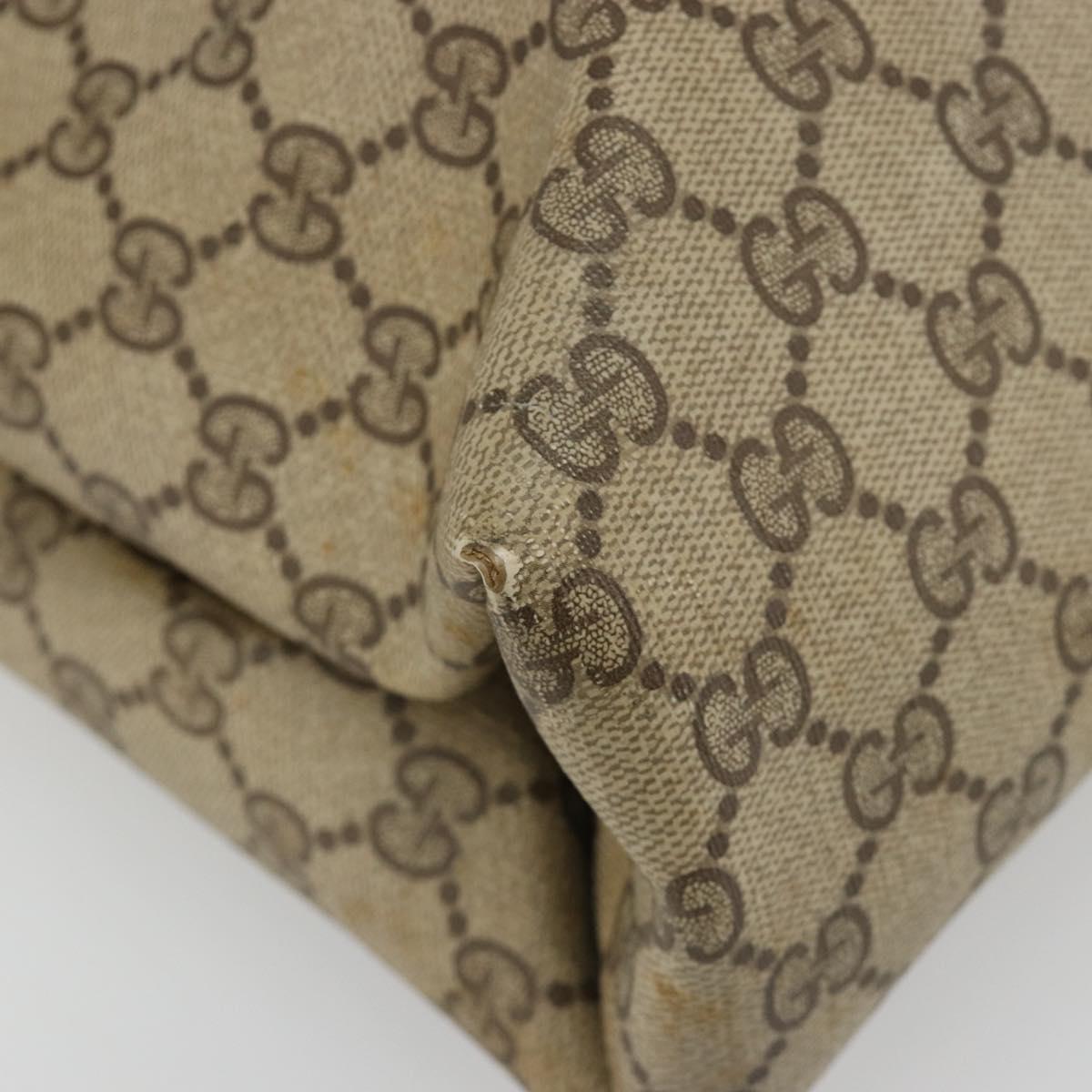 GUCCI GG Supreme Web Sherry Line Tote Bag PVC Beige Gold 39 02 091 Auth 185543
