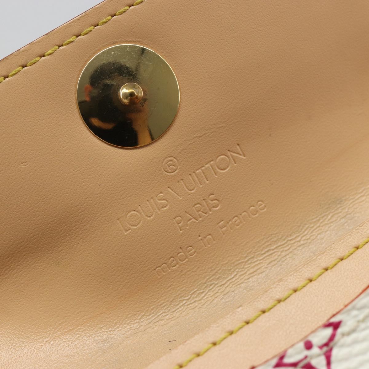 LOUIS VUITTON Multicolor Porte Monnaie Cozy Coin Purse White M60006 Auth 185546