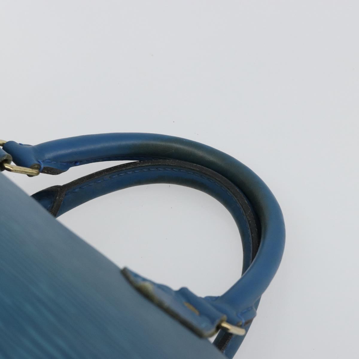 LOUIS VUITTON Epi Speedy 30 Hand Bag Toledo Blue M43005 LV Auth 185554