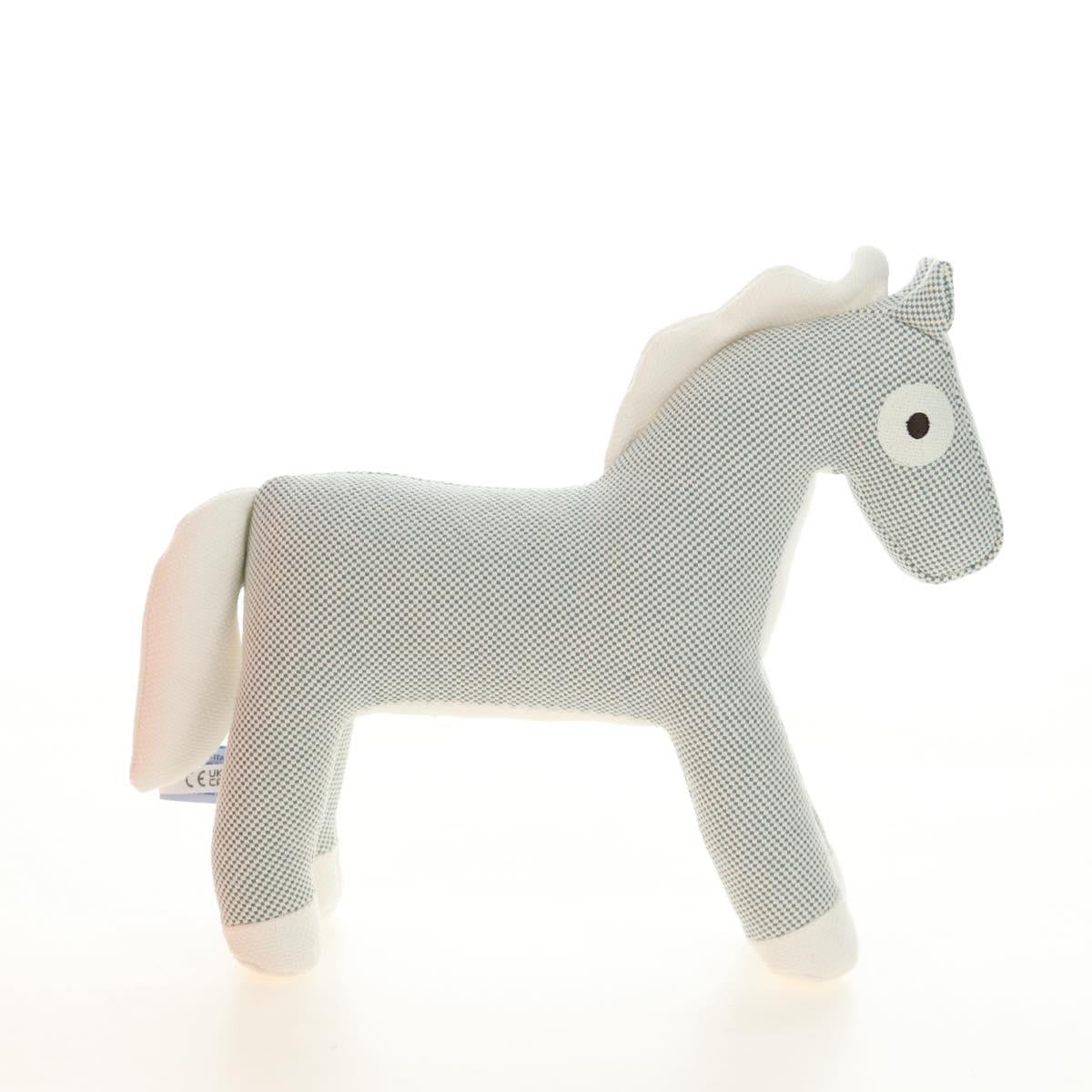 HERMES Cheval Honoré Epopé Stuffed Cotton Light Blue Auth 185562M