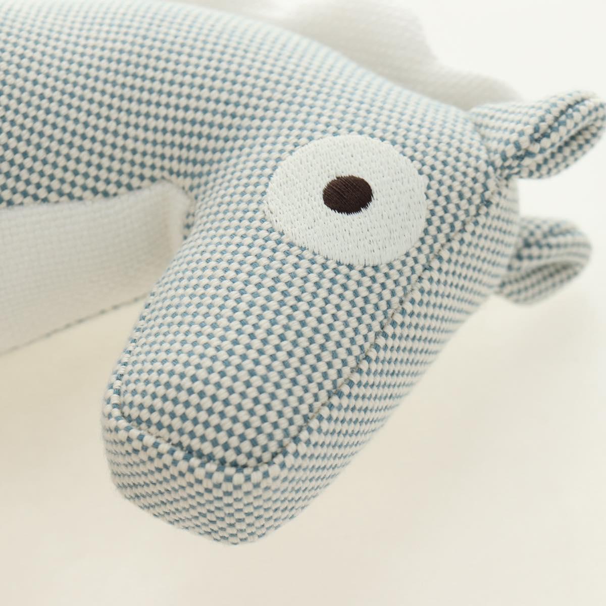 HERMES Cheval Honoré Epopé Stuffed Cotton Light Blue Auth 185562M