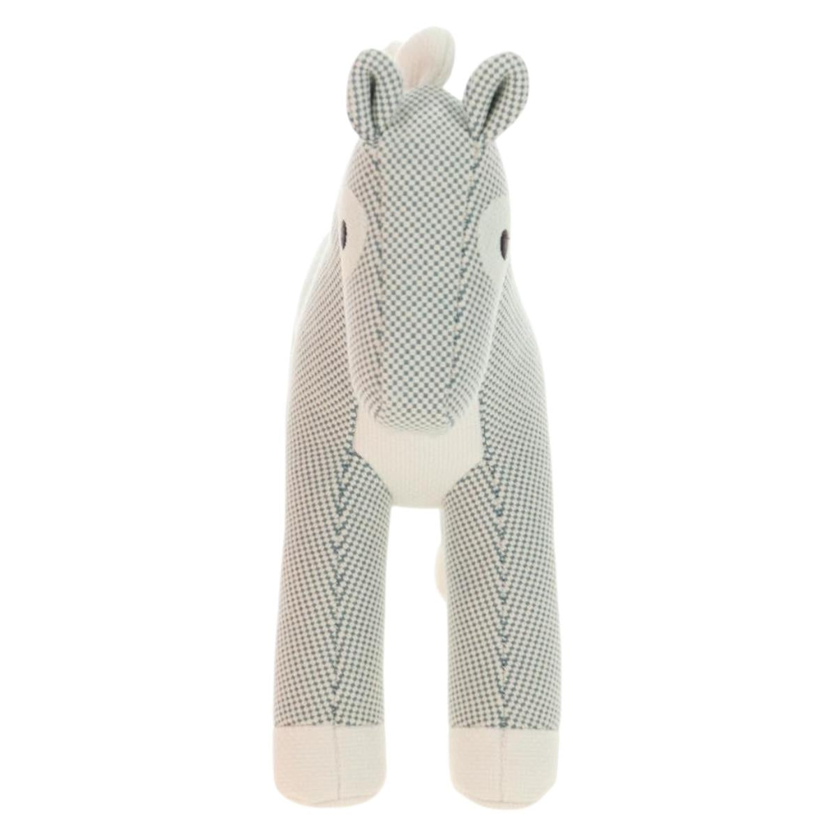 HERMES Cheval Honoré Epopé Stuffed Cotton Light Blue Auth 185562M