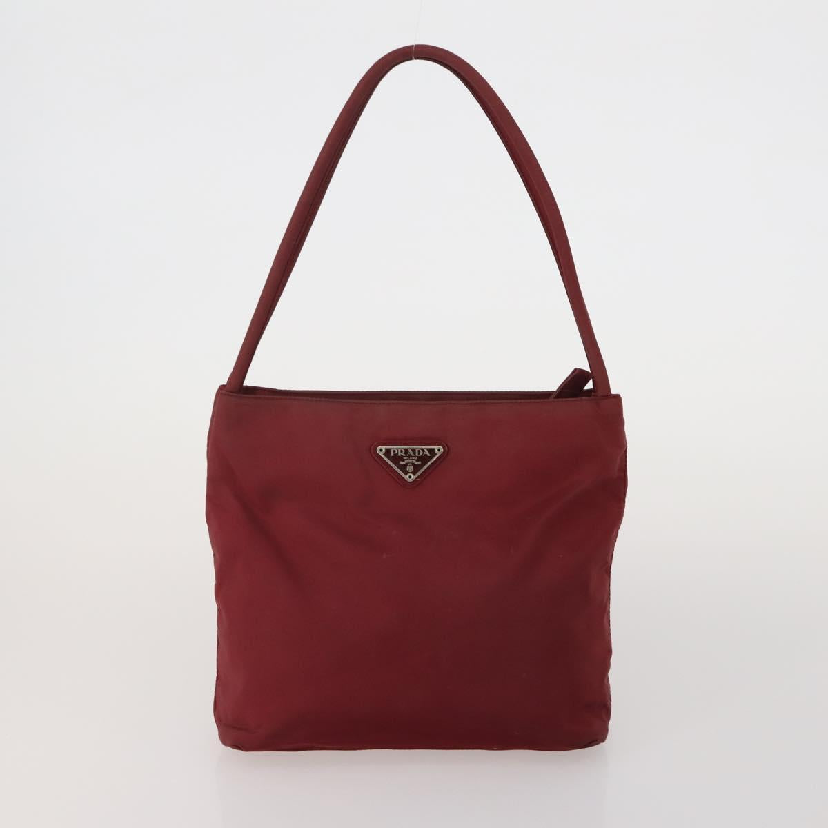 PRADA Hand Bag Nylon 4 Set Khaki Light Blue Red Auth 185563