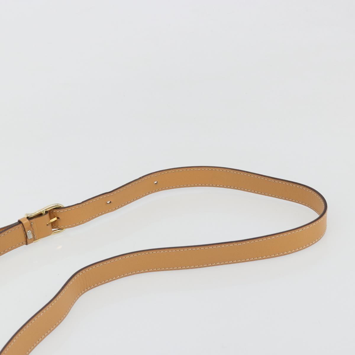 CELINE Macadam Canvas Shoulder Bag PVC Leather Brown Gold Auth 185586A