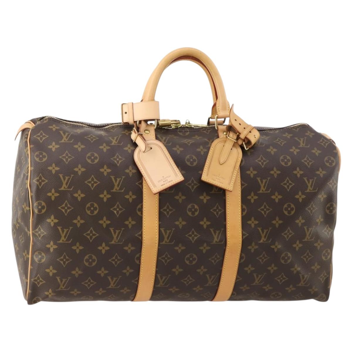 LOUIS VUITTON Monogram Keepall 50 Boston Bag M41426 LV Auth 185599SAM
