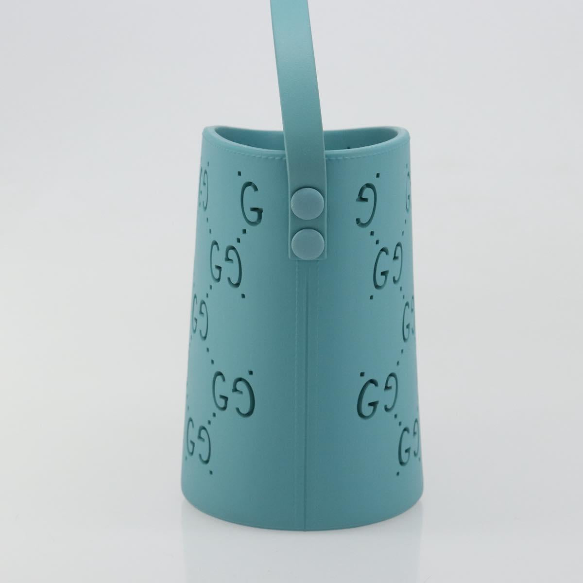 GUCCI Children's Hand Bag rubber Turquoise Blue 723051 Auth 185604M