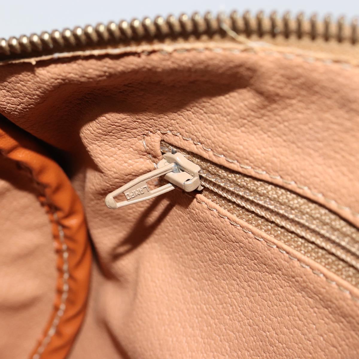 CELINE Macadam Canvas Shoulder Bag PVC Leather Brown Gold Auth 185605A