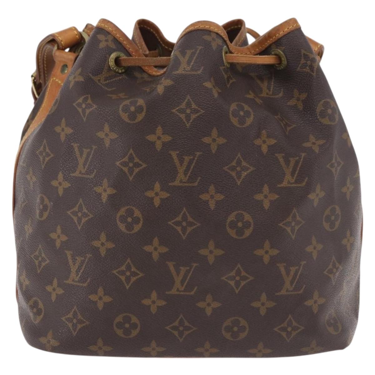 LOUIS VUITTON Monogram Petit Noe Shoulder Bag M42226 LV Auth 185620