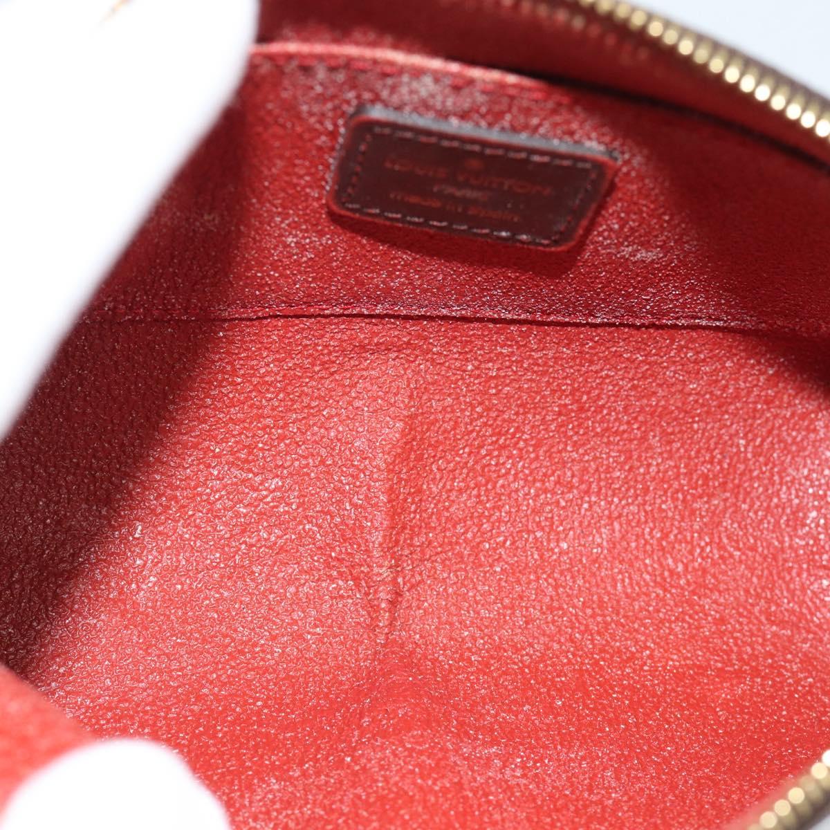 LOUIS VUITTON Damier Ebene Pochette Cosmetic PM Pouch N47516 LV Auth 185623