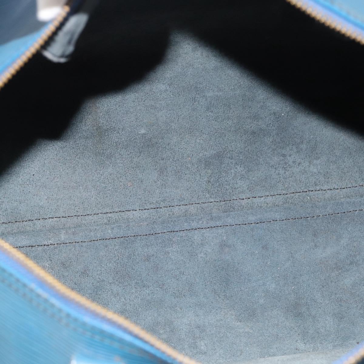 LOUIS VUITTON Epi Speedy 35 Hand Bag Toledo Blue M42995 LV Auth 185633