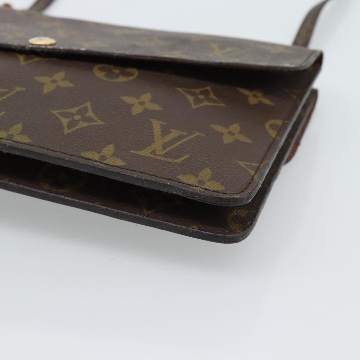 LOUIS VUITTON Monogram Double Rabat Shoulder Bag M51815 LV Auth 185641