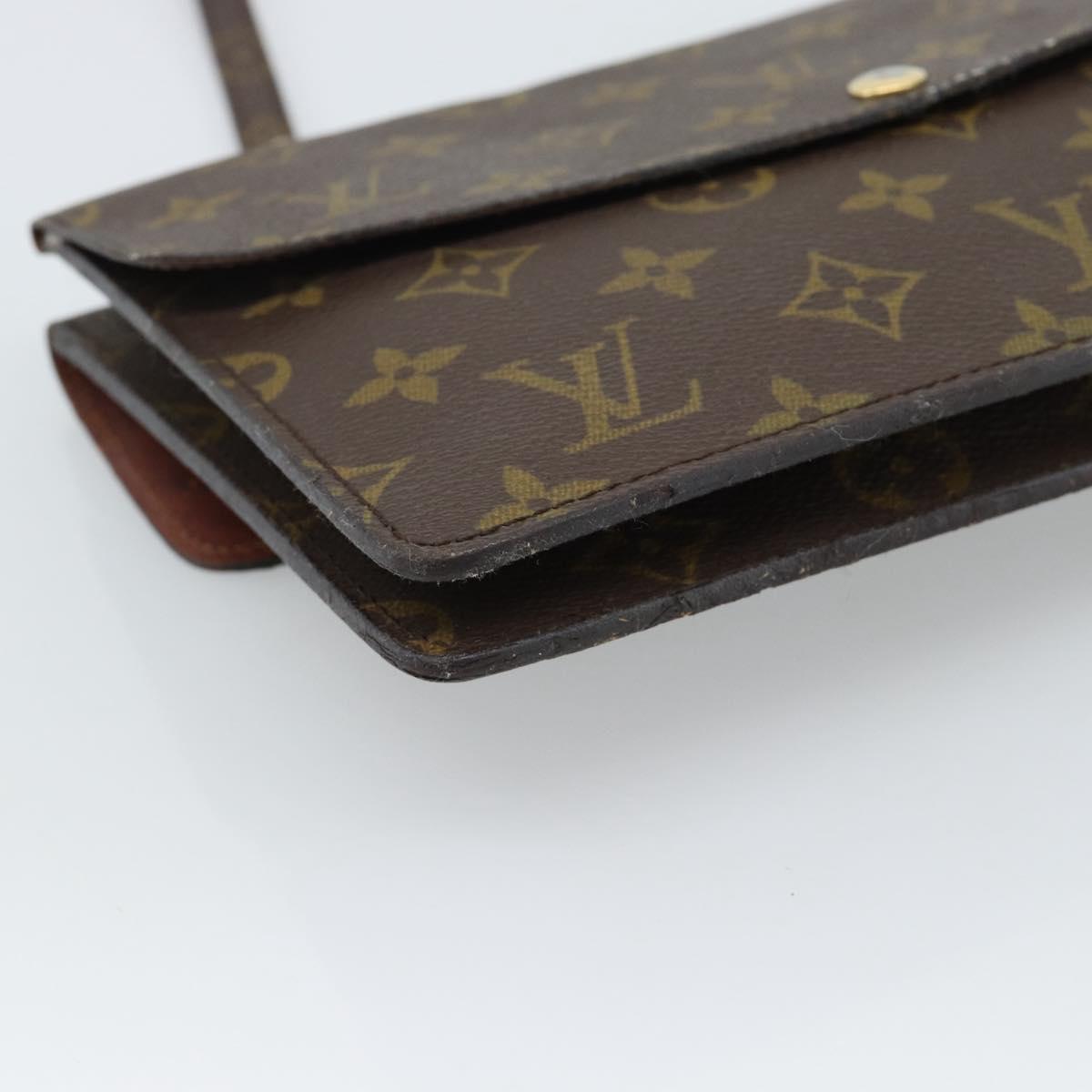 LOUIS VUITTON Monogram Double Rabat Shoulder Bag M51815 LV Auth 185641