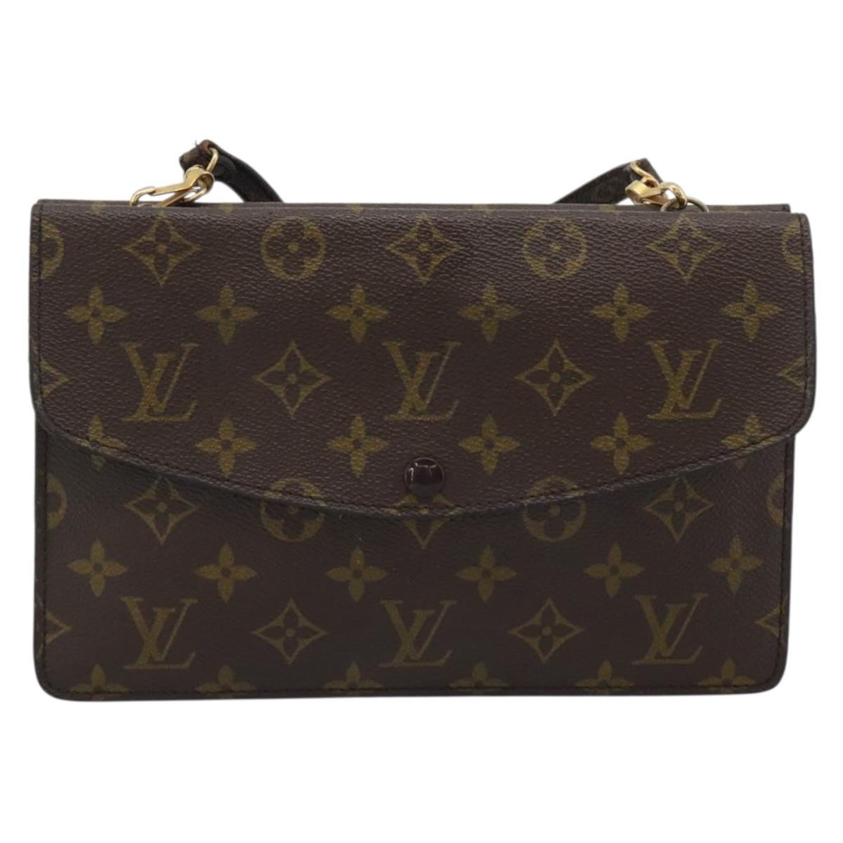 LOUIS VUITTON Monogram Double Rabat Shoulder Bag M51815 LV Auth 185641
