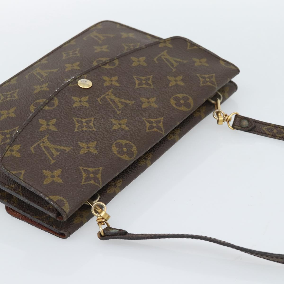 LOUIS VUITTON Monogram Double Rabat Shoulder Bag M51815 LV Auth 185641