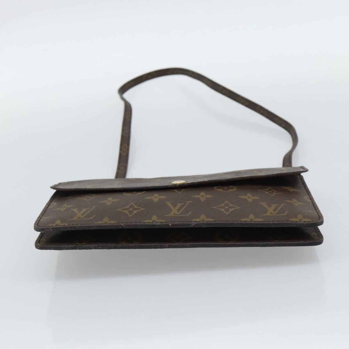 LOUIS VUITTON Monogram Double Rabat Shoulder Bag M51815 LV Auth 185641