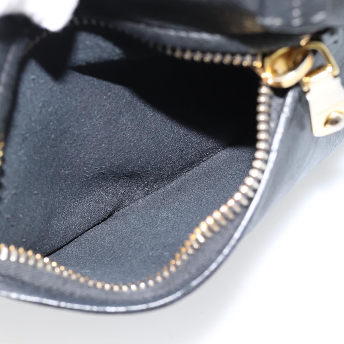Miu Miu Tote Bag Leather Black Gold Auth 185646A