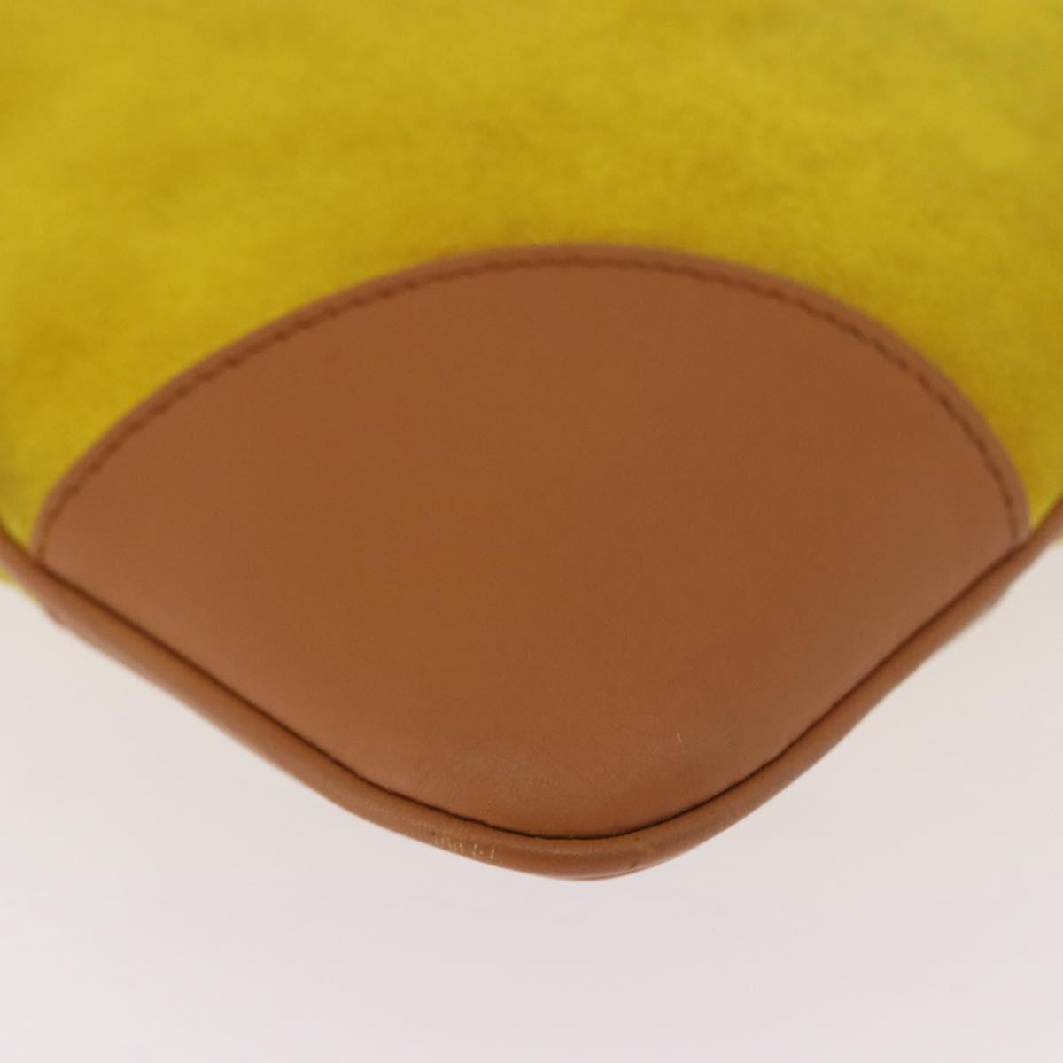 GUCCI Jackie Shoulder Bag Suede Yellow Gold 001 4060 Auth 185648