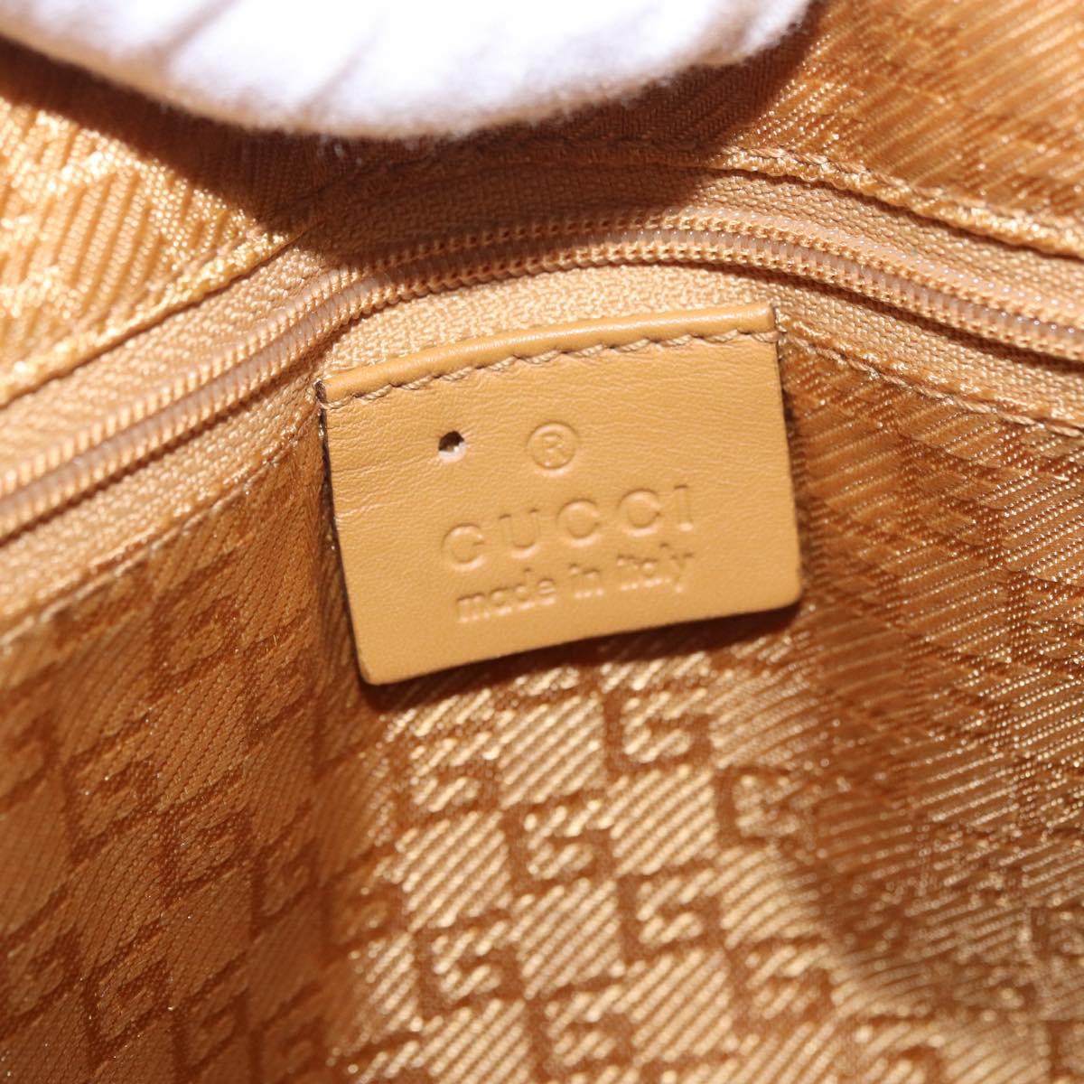 GUCCI Jackie Shoulder Bag Suede Yellow Gold 001 4060 Auth 185648