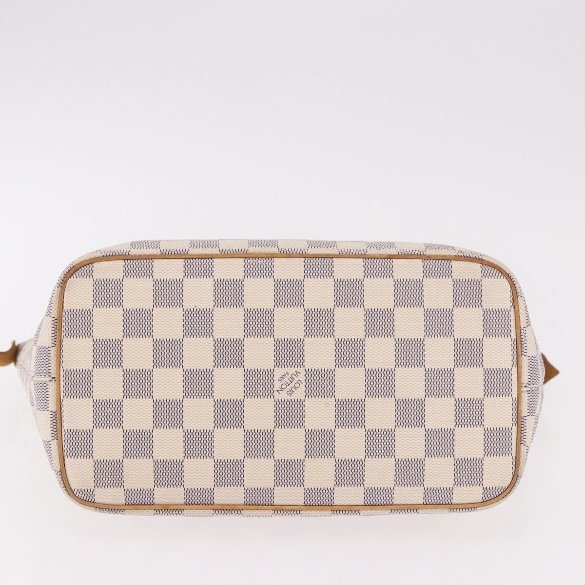 LOUIS VUITTON Damier Azur Saleya PM Tote Bag N51186 LV Auth 185655