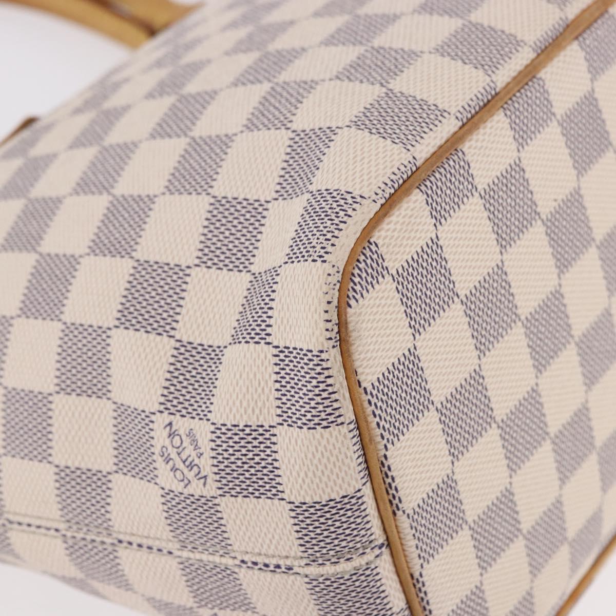 LOUIS VUITTON Damier Azur Saleya PM Tote Bag N51186 LV Auth 185655