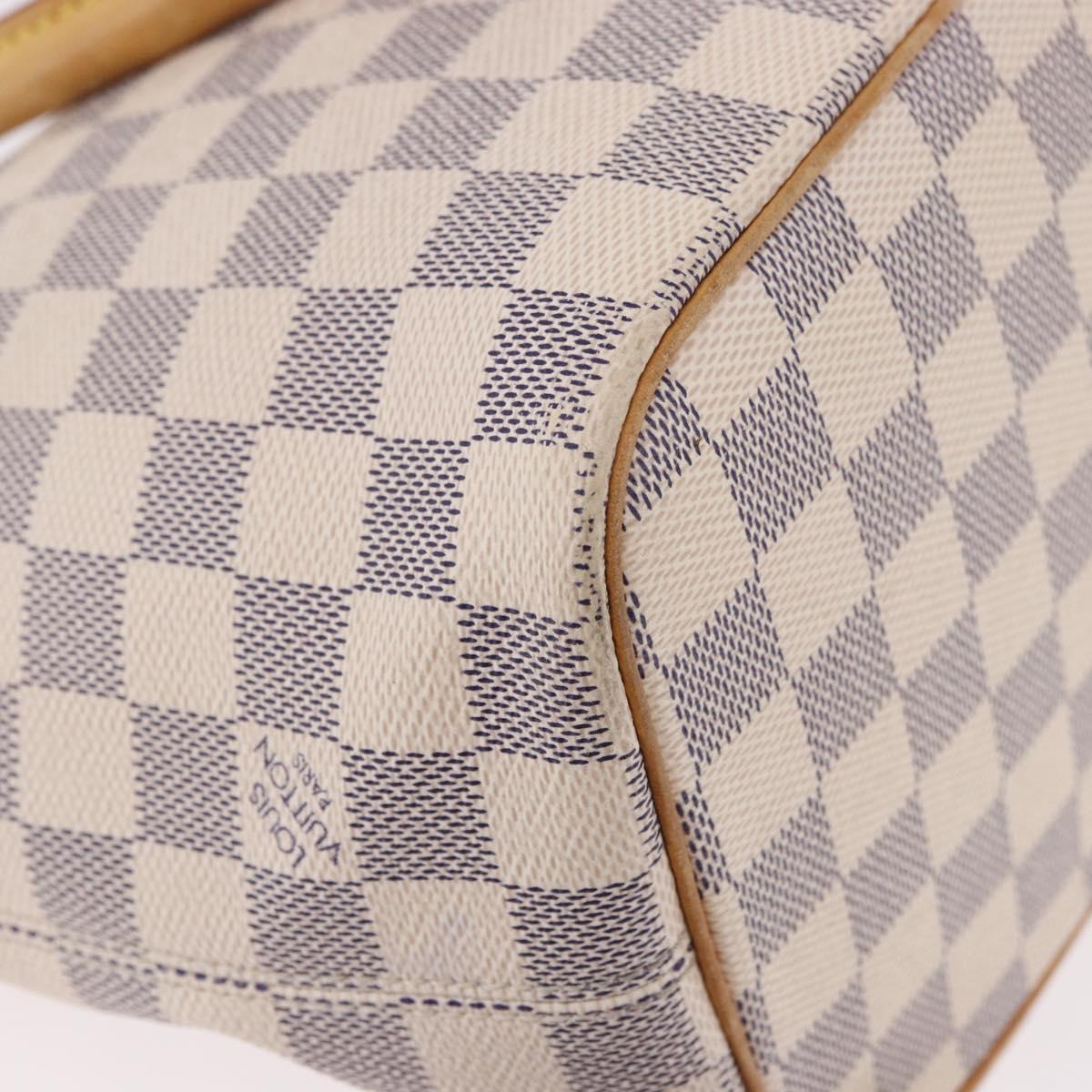 LOUIS VUITTON Damier Azur Saleya PM Tote Bag N51186 LV Auth 185655