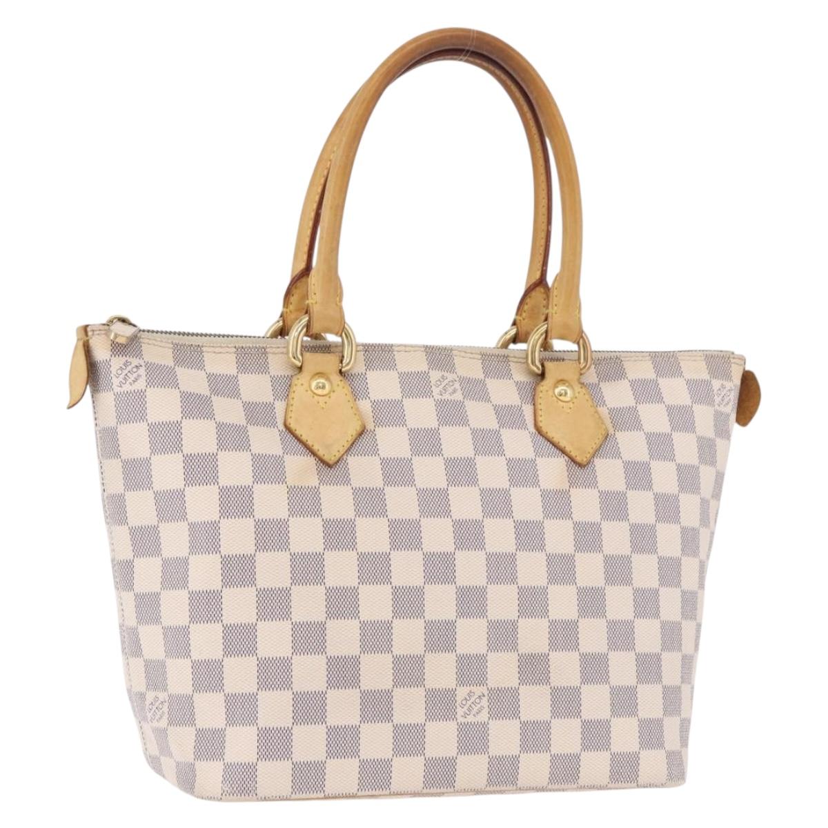 LOUIS VUITTON Damier Azur Saleya PM Tote Bag N51186 LV Auth 185655
