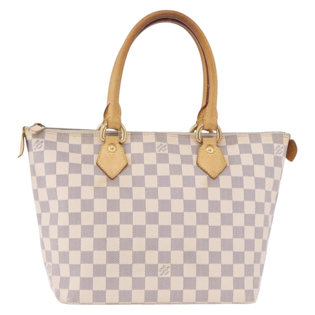 LOUIS VUITTON Damier Azur Saleya PM Tote Bag N51186 LV Auth 185655