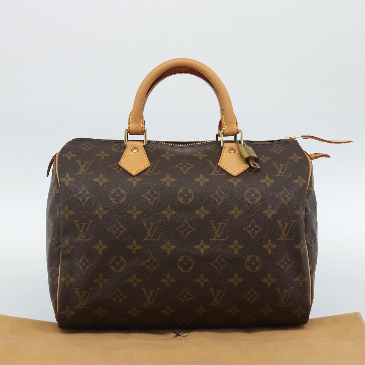 LOUIS VUITTON Monogram Speedy 30 Hand Bag M41526 LV Auth 185656SAV