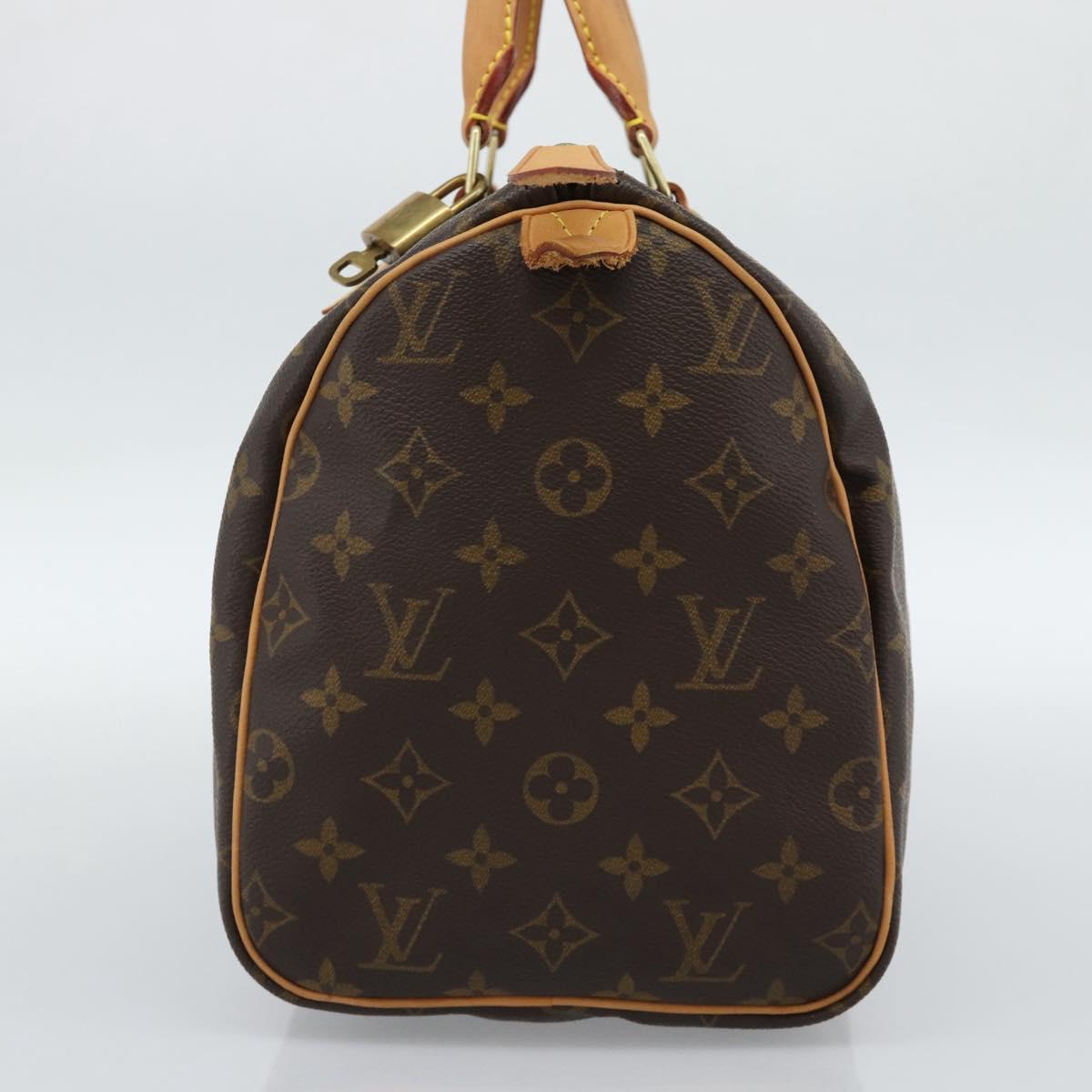 LOUIS VUITTON Monogram Speedy 30 Hand Bag M41526 LV Auth 185656SAV