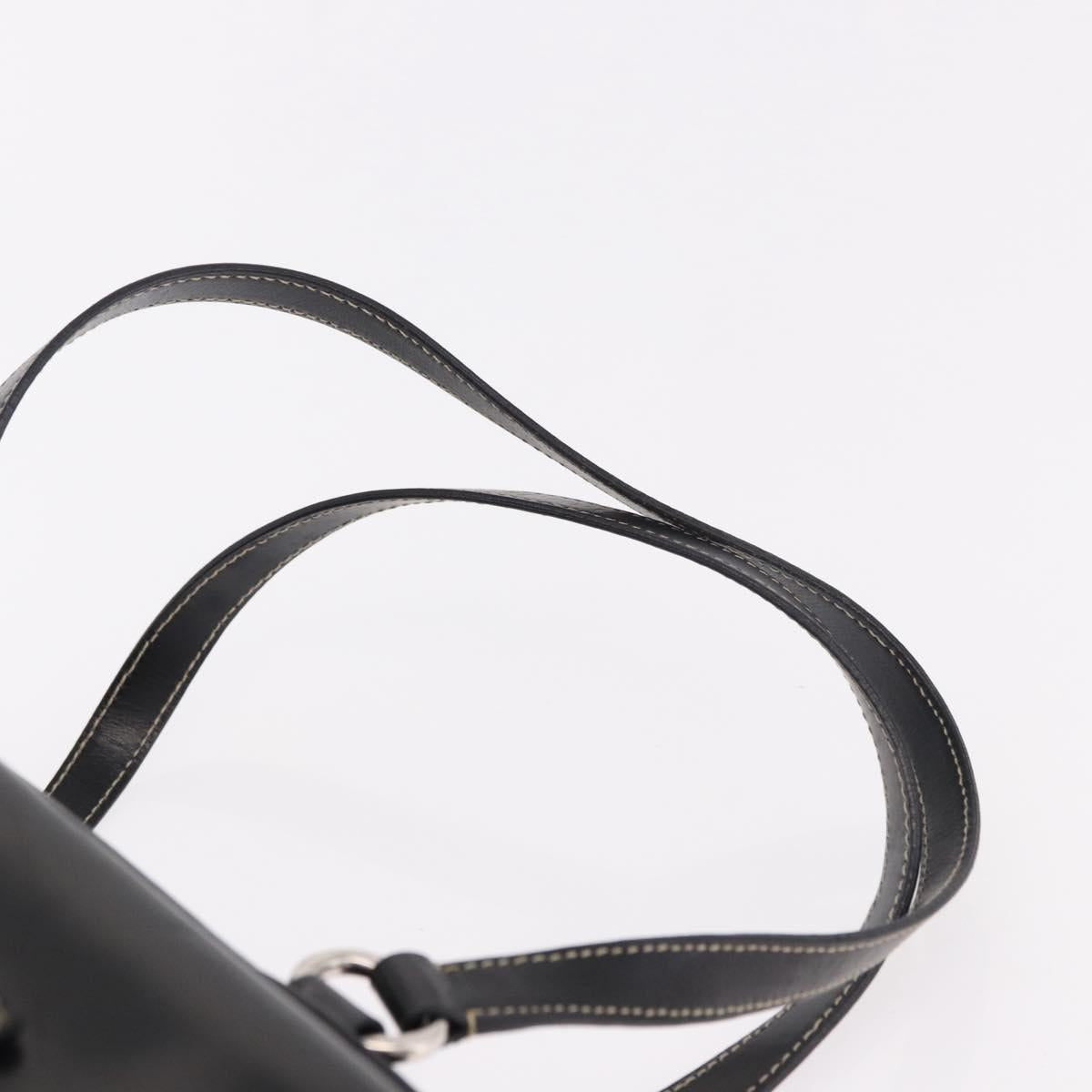 PRADA Shoulder Bag Nylon Black Silver Auth 185658SAM