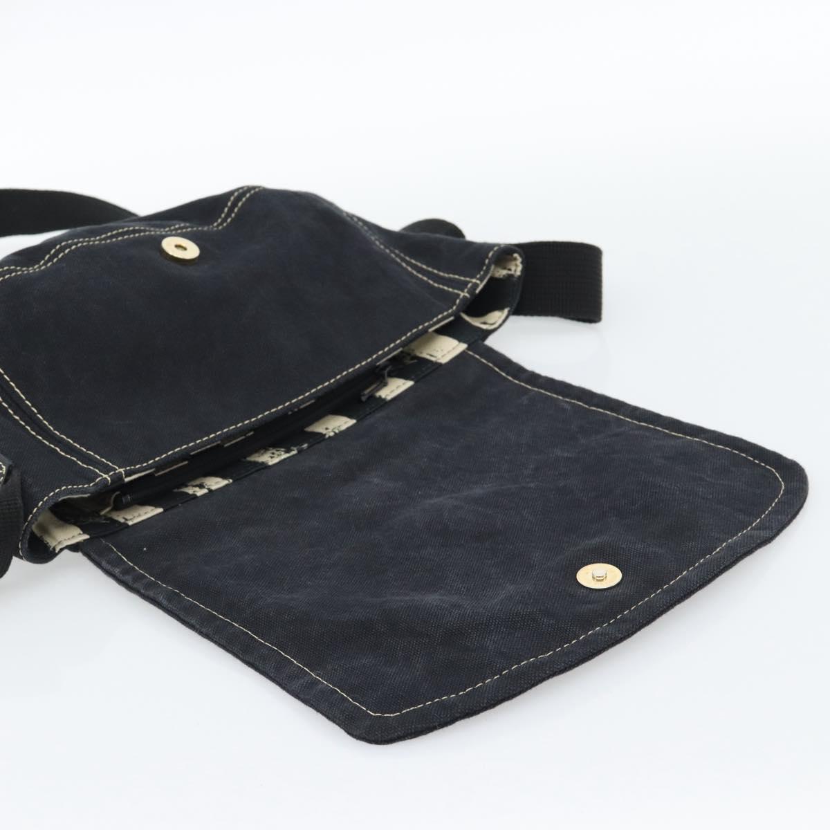 Vivienne Westwood Shoulder Bag Canvas Black Gold Auth 185669A
