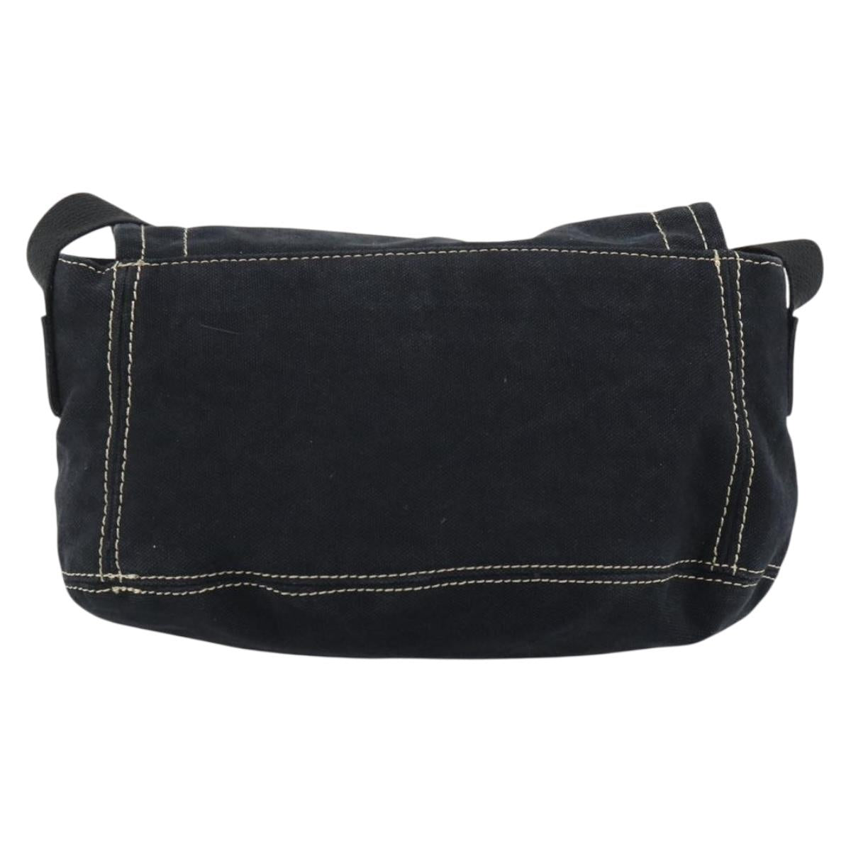 Vivienne Westwood Shoulder Bag Canvas Black Gold Auth 185669A