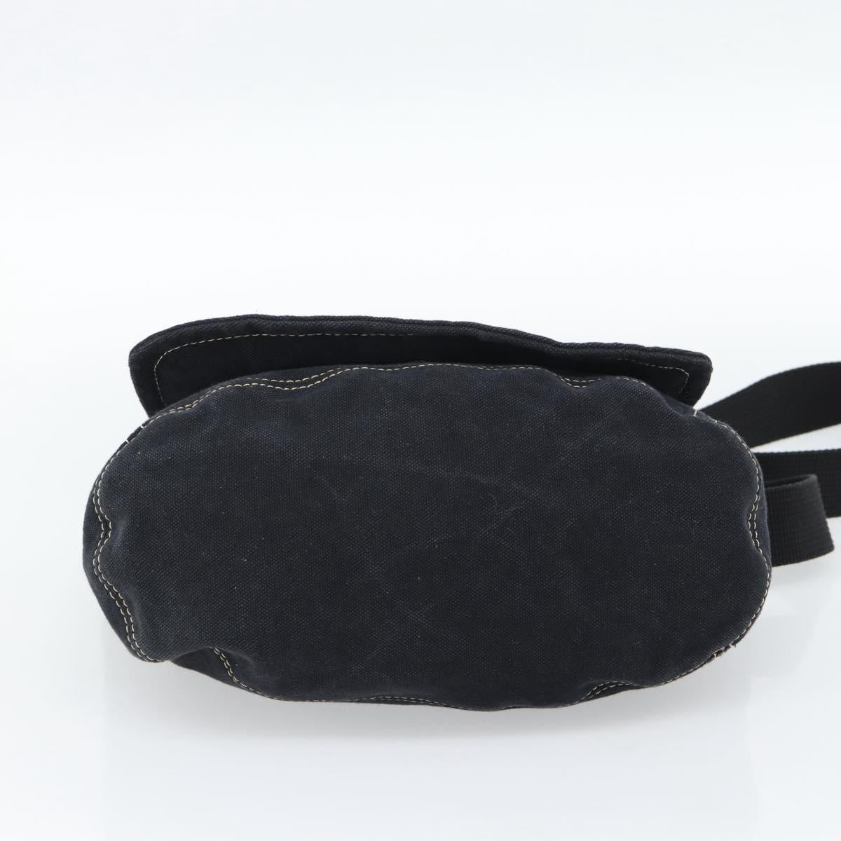 Vivienne Westwood Shoulder Bag Canvas Black Gold Auth 185669A