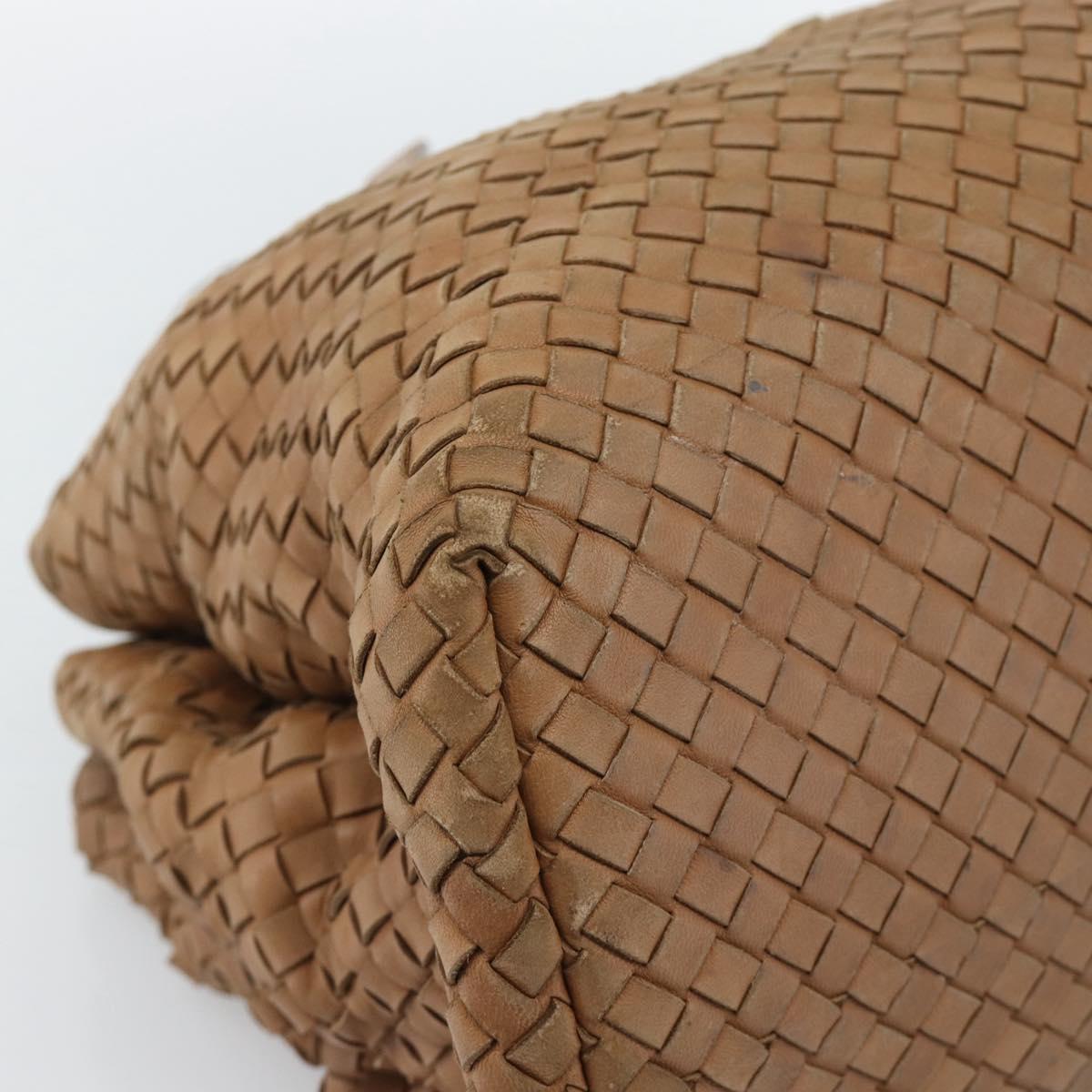 BOTTEGA VENETA INTRECCIATO Hand Bag Leather Brown Gold 171265 Auth 185676