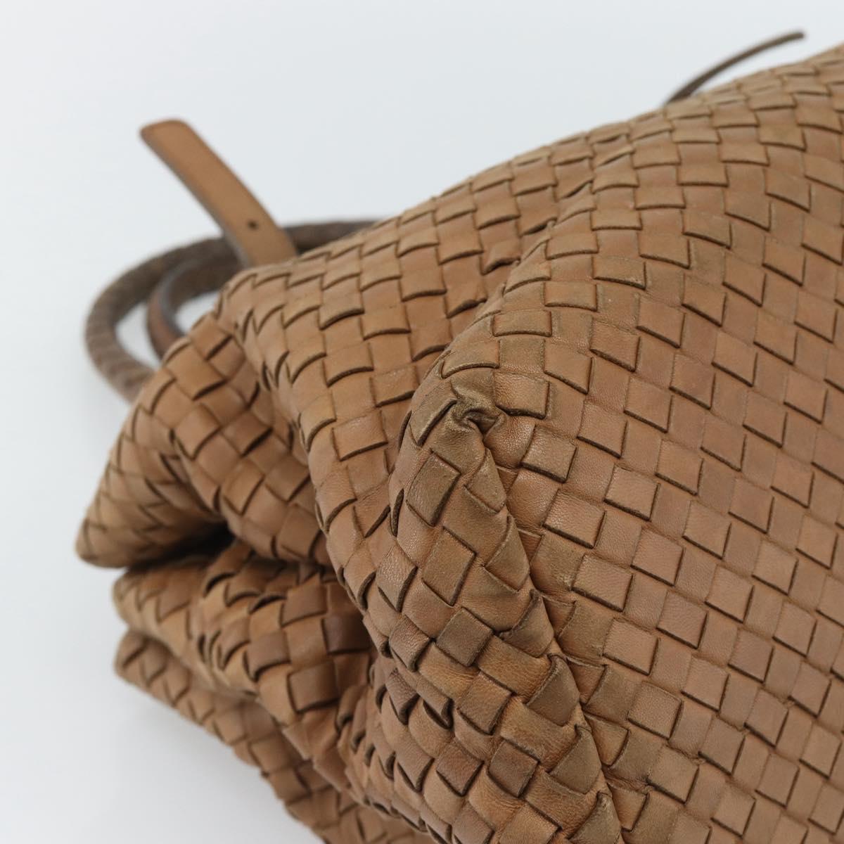 BOTTEGA VENETA INTRECCIATO Hand Bag Leather Brown Gold 171265 Auth 185676