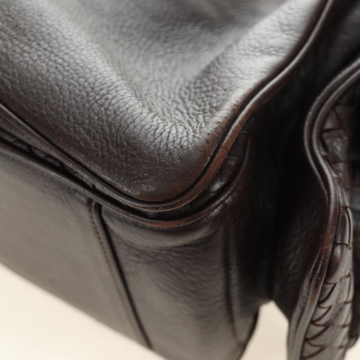 BOTTEGA VENETA INTRECCIATO Cocker Hand Bag Leather Brown Auth 185683V